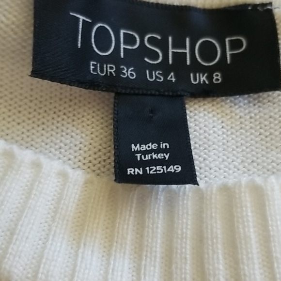 Topshop Chevron Fine Gauge Sweater Size 4 - Picture 4 of 8